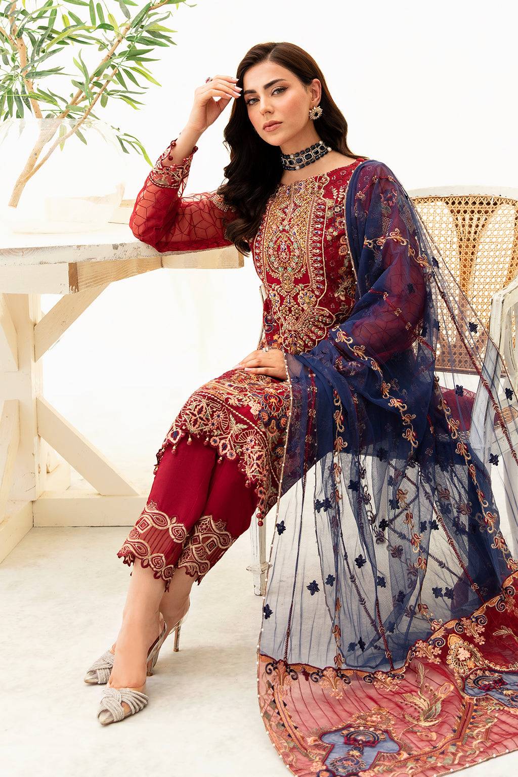 Ramsha | Minhal Organza Collection | M-908 - Pakistani Designer Dress - by Ramsha | Type: Formal - 100% Original at Saira Sultan