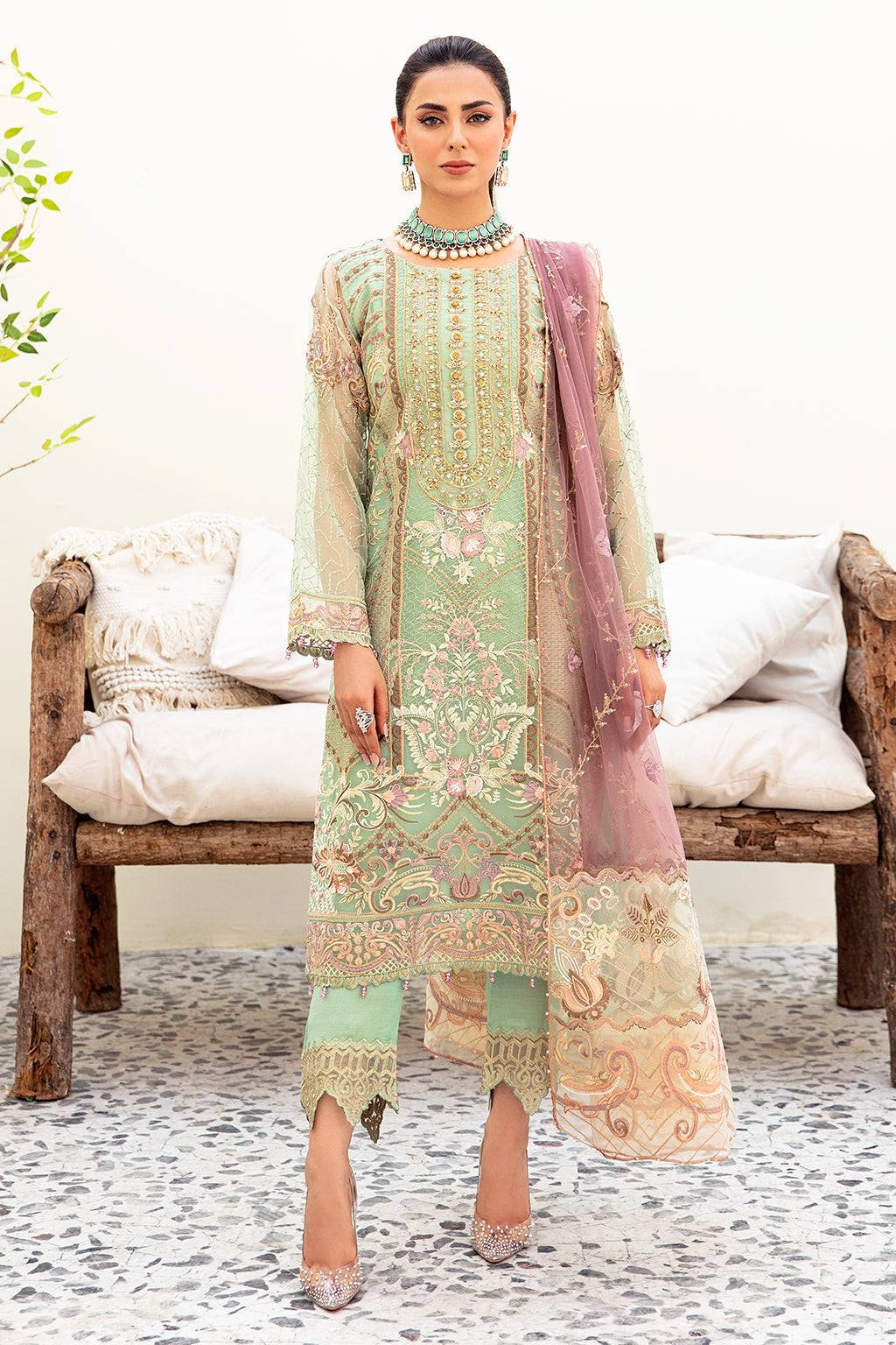 Ramsha | Minhal Organza Collection | M-905 - Pakistani Designer Dress - by Ramsha | Type: Formal - 100% Original at Saira Sultan