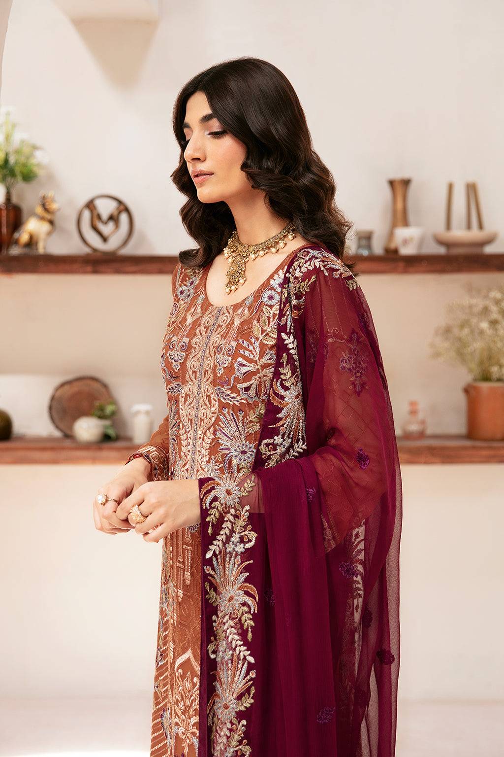 Ramsha | Rangoon Chiffon Collection 24 | D-1209 - Pakistani Designer Dress - by Ramsha | Type: Formal - 100% Original at Saira Sultan