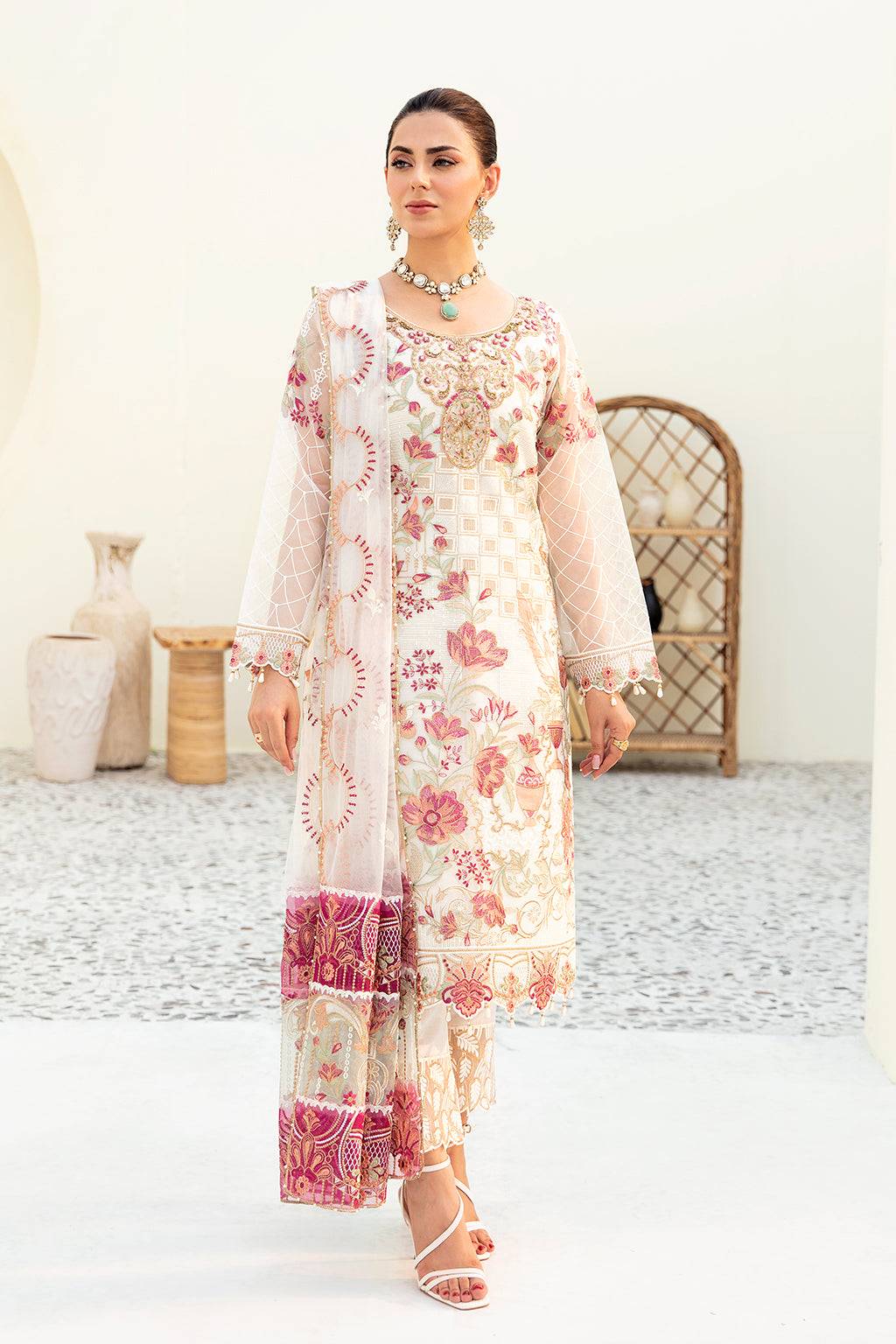 Ramsha | Minhal Organza Collection | M-907 - Pakistani Designer Dress - by Ramsha | Type: Formal - 100% Original at Saira Sultan