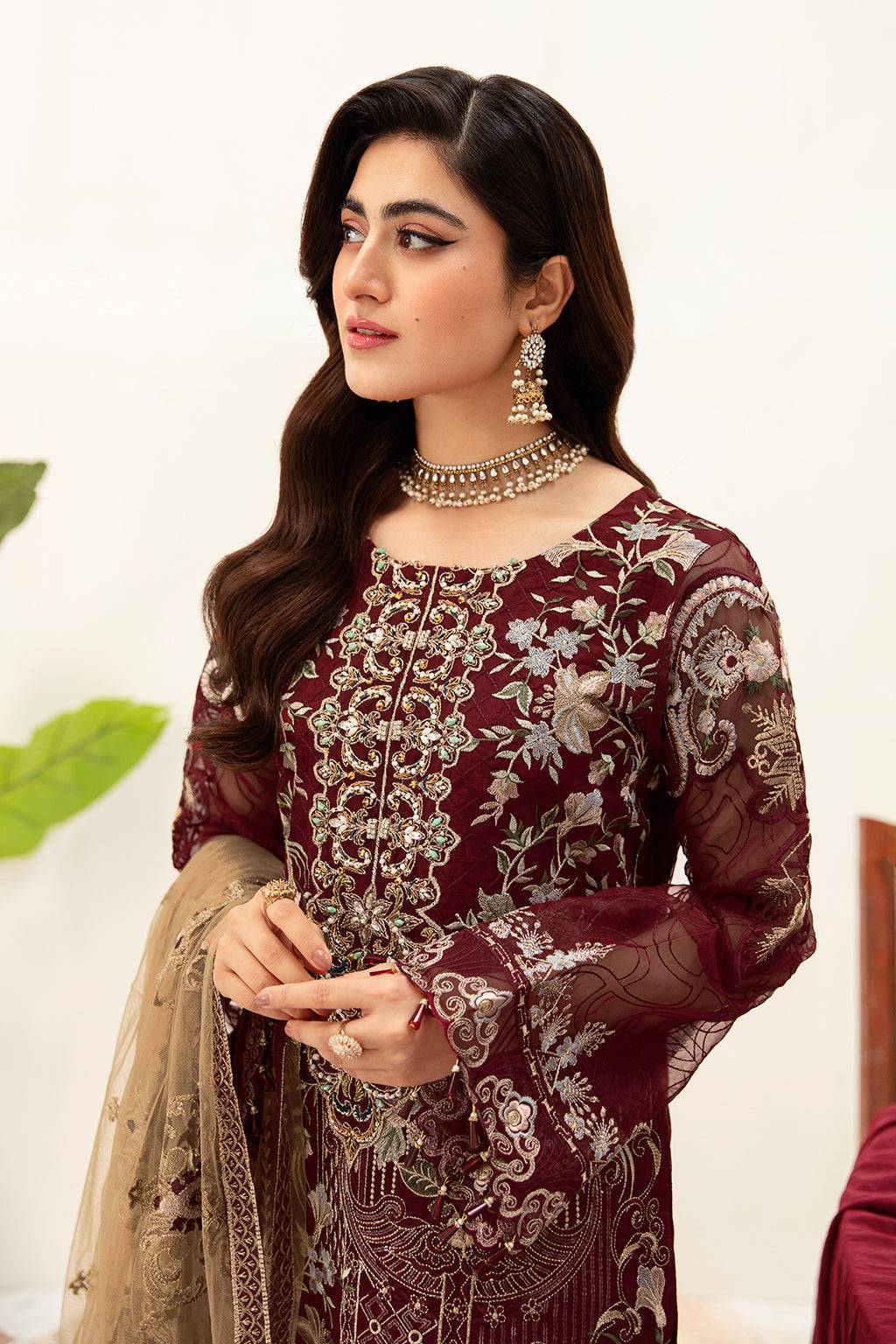 Ramsha | Minhal Organza Collection | M-1003 - Pakistani Designer Dress - by Ramsha | Type: Formal - 100% Original at Saira Sultan