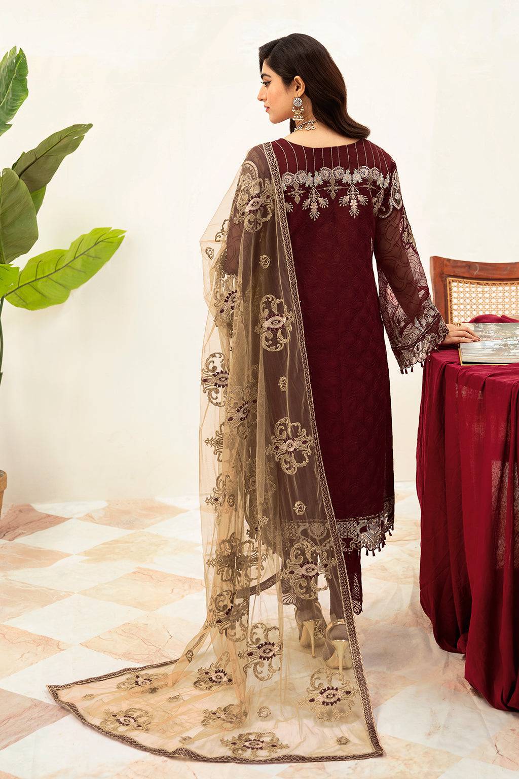 Ramsha | Minhal Organza Collection | M-1003 - Pakistani Designer Dress - by Ramsha | Type: Formal - 100% Original at Saira Sultan