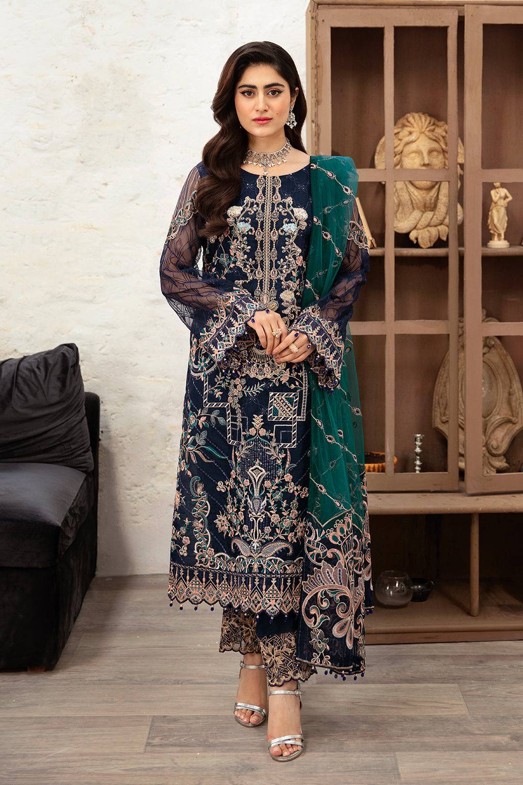 Ramsha | Minhal Organza Collection | M-1009 - Pakistani Designer Dress - by Ramsha | Type: Formal - 100% Original at Saira Sultan