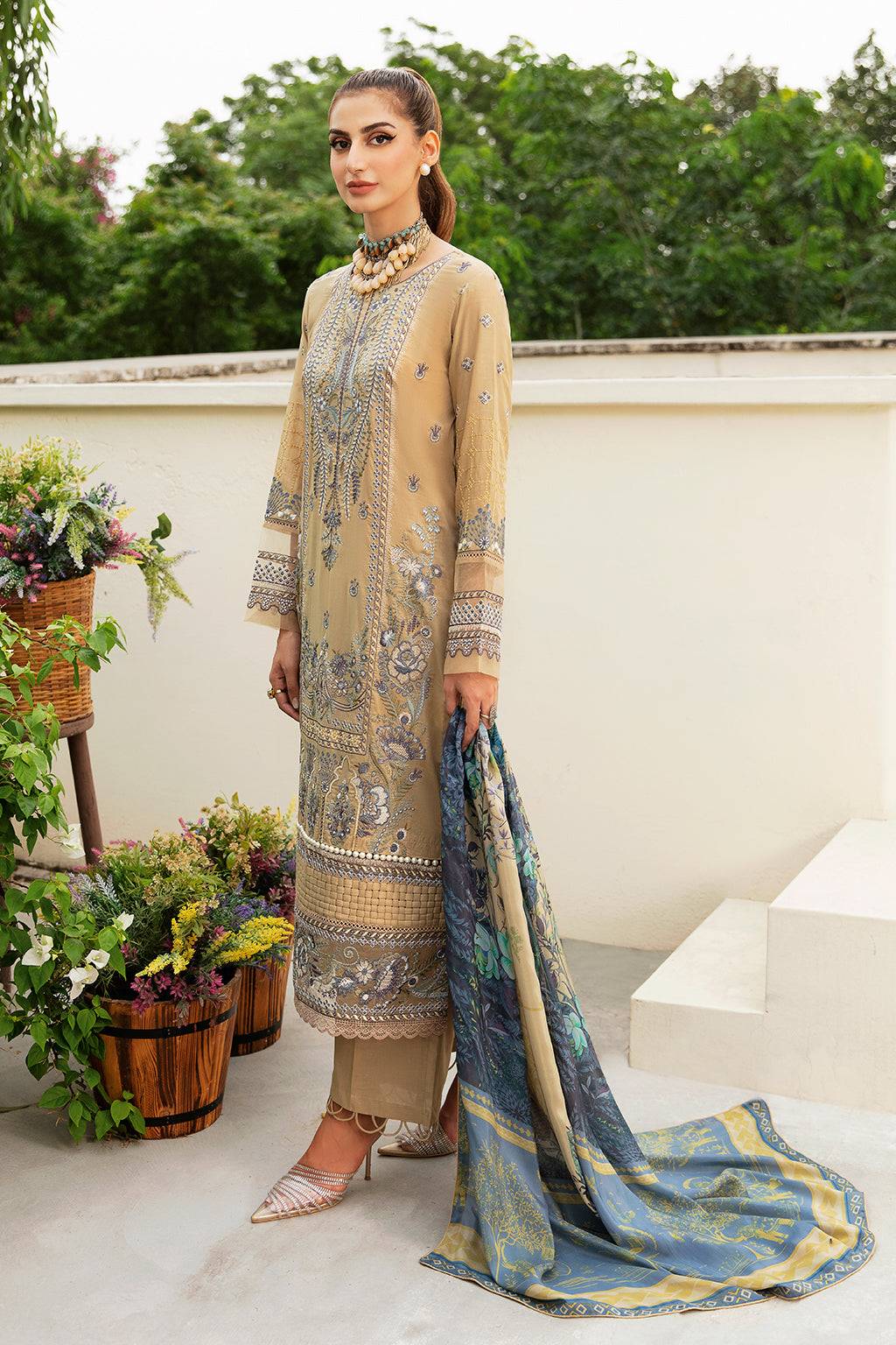 Ramsha | Riwayat Lawn Collection| Y-802 - Pakistani Designer Dress - by Ramsha | Type: Luxury - 100% Original at Saira Sultan