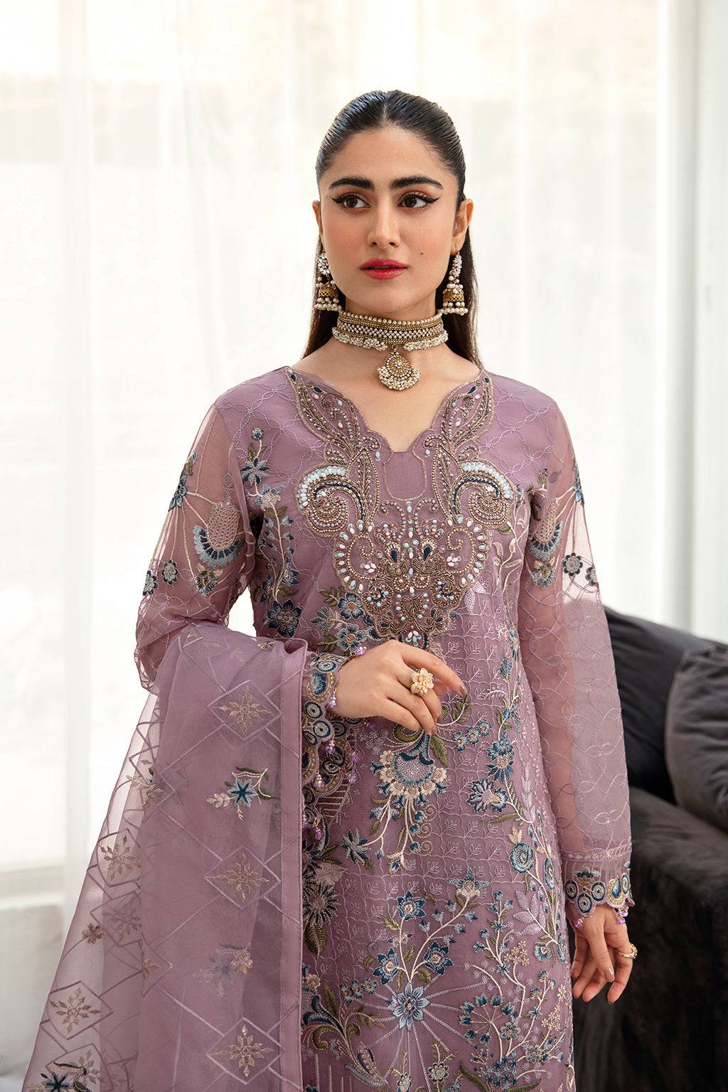 Ramsha | Minhal Organza Collection | M-1005 - Pakistani Designer Dress - by Ramsha | Type: Formal - 100% Original at Saira Sultan