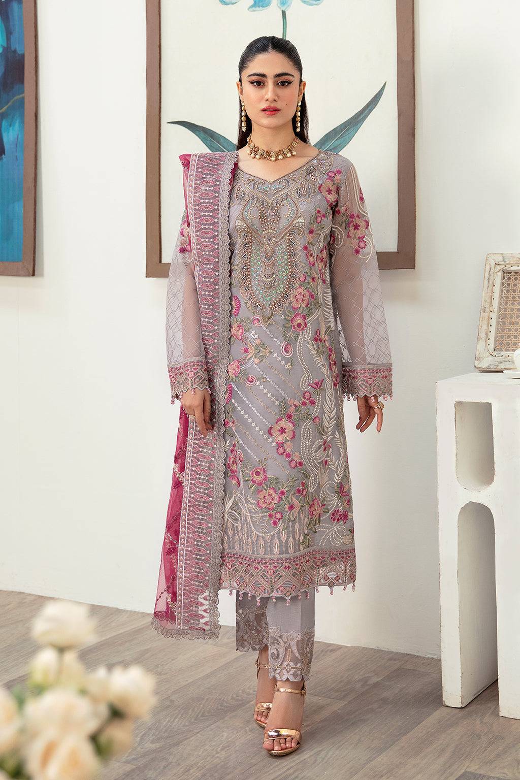 Ramsha | Minhal Organza Collection | M-1008 - Pakistani Designer Dress - by Ramsha | Type: Formal - 100% Original at Saira Sultan