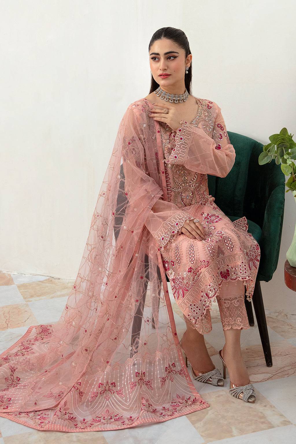 Ramsha | Minhal Organza Collection | M-1007 - Pakistani Designer Dress - by Ramsha | Type: Formal - 100% Original at Saira Sultan