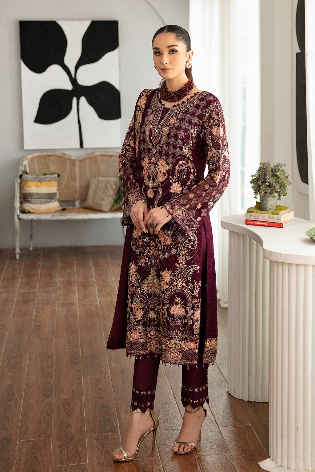 Ramsha | Rangoon Chiffon Collection 24 |D-1104 - Pakistani Designer Dress - by Ramsha | Type: Formal - 100% Original at Saira Sultan