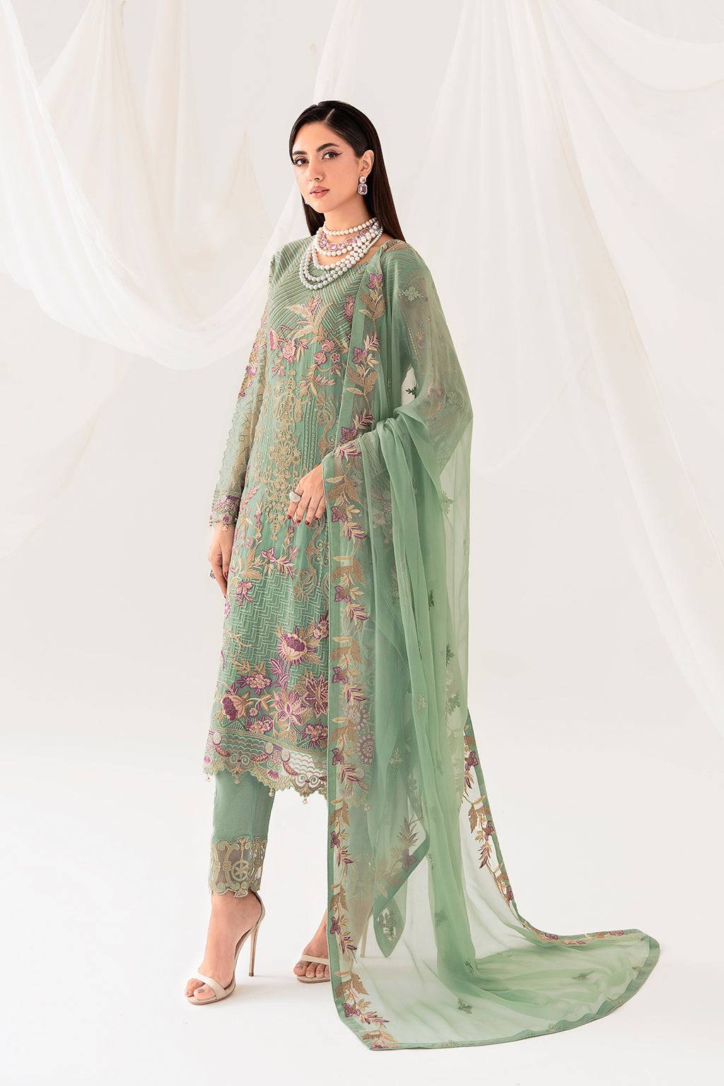 Ramsha | Rangoon Chiffon Collection 24 | D-1003 - Pakistani Designer Dress - by Ramsha | Type: Formal - 100% Original at Saira Sultan
