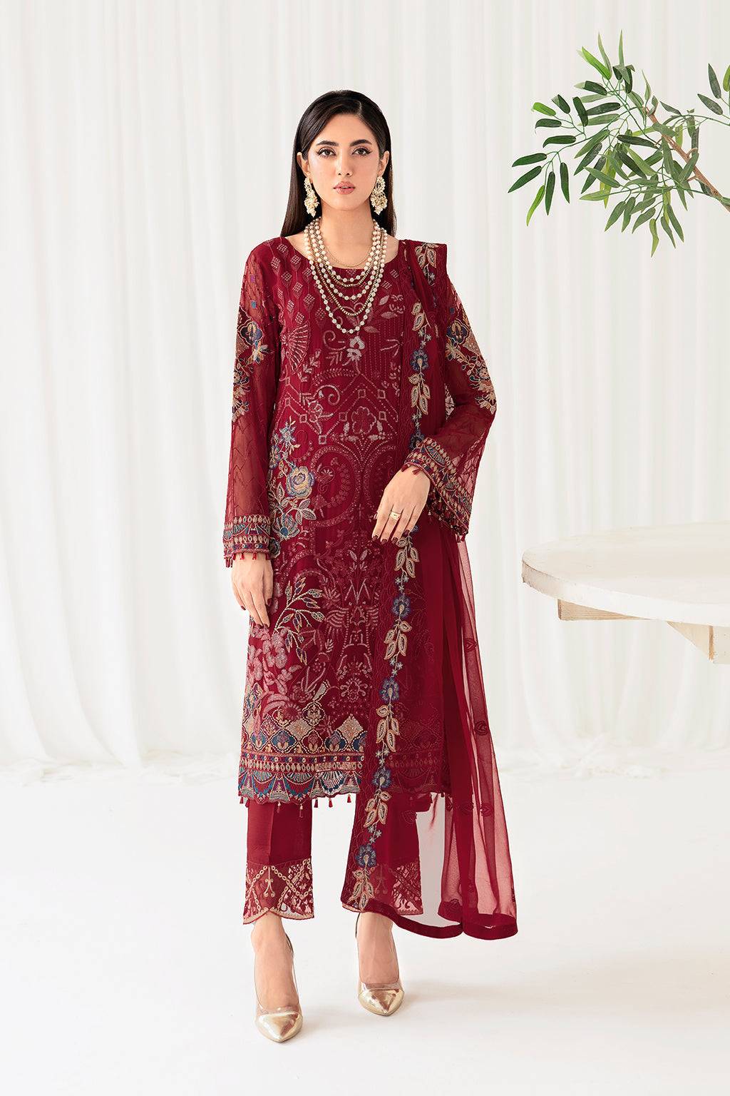 Ramsha | Rangoon Chiffon Collection 24 | D-1004 - Pakistani Designer Dress - by Ramsha | Type: Formal - 100% Original at Saira Sultan