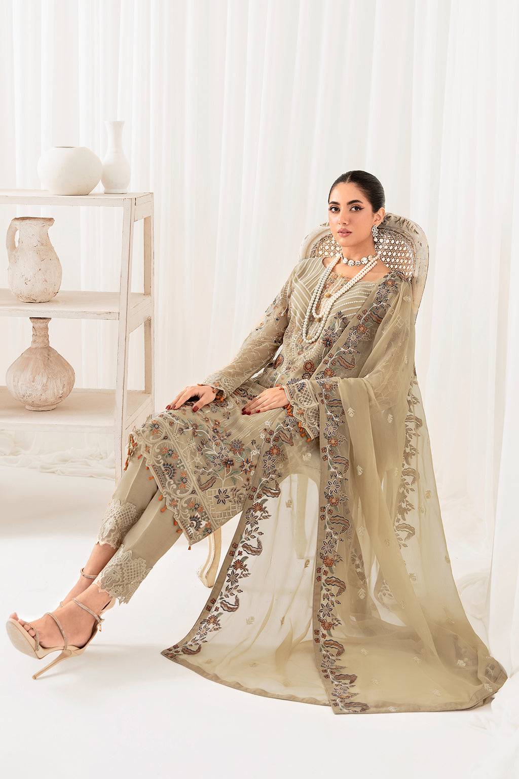 Ramsha | Rangoon Chiffon Collection 24 | D-1001 - Pakistani Designer Dress - by Ramsha | Type: Formal - 100% Original at Saira Sultan