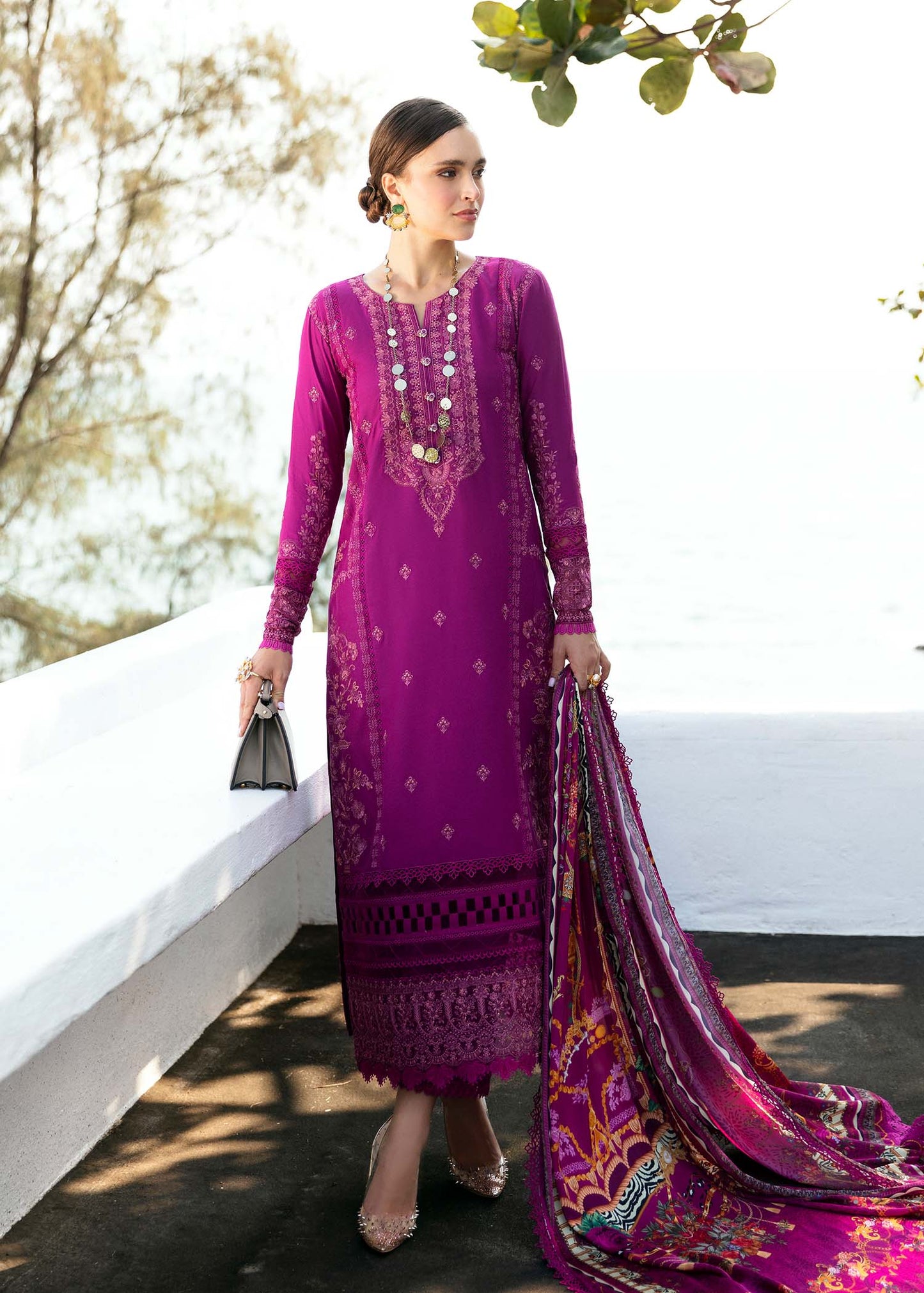 kanwal Malik | Mayal Luxury Lawn | Samar - Pakistani Designer Dress - by Kanwal Malik | Type: Luxury - 100% Original at Saira Sultan