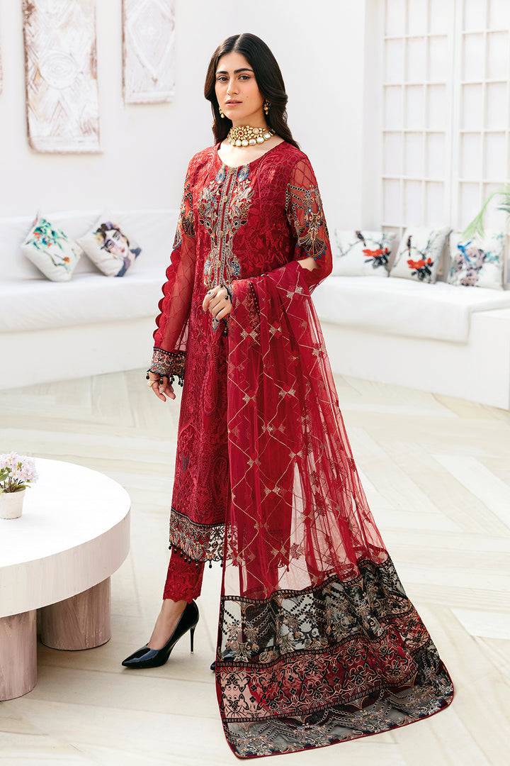 Ramsha | Chevron Chiffon Collection | A-803 - Pakistani Designer Dress - by Ramsha | Type: Casuals - 100% Original at Saira Sultan