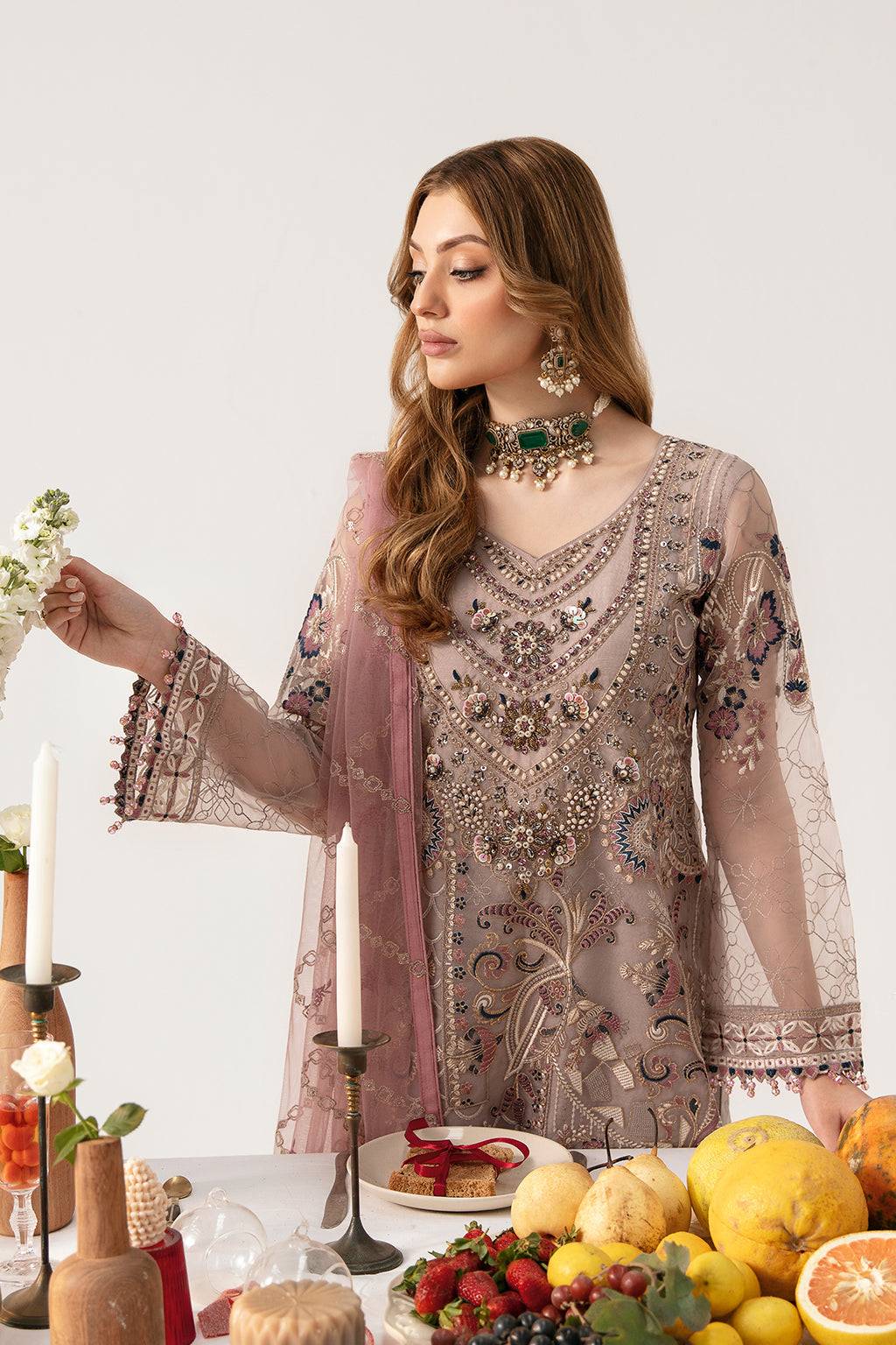Ramsha | Minhal Organza Collection | M-1110 - Pakistani Designer Dress - by Ramsha | Type: Formal - 100% Original at Saira Sultan