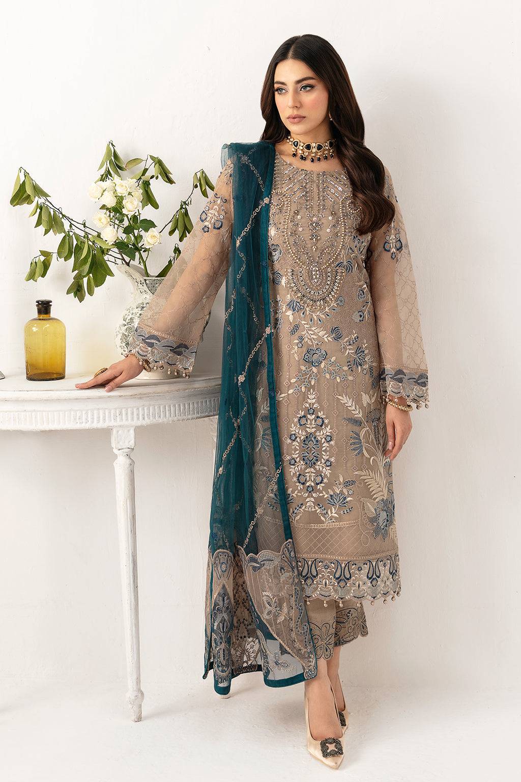 Ramsha | Minhal Organza Collection | M-1106 - Pakistani Designer Dress - by Ramsha | Type: Formal - 100% Original at Saira Sultan