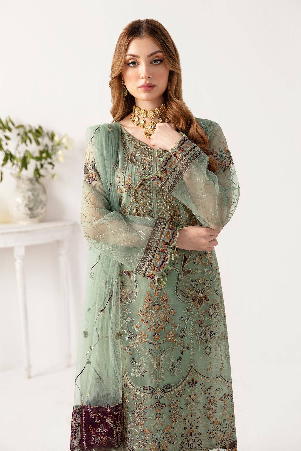 Ramsha | Minhal Organza Collection | M-1108 - Pakistani Designer Dress - by Ramsha | Type: Formal - 100% Original at Saira Sultan