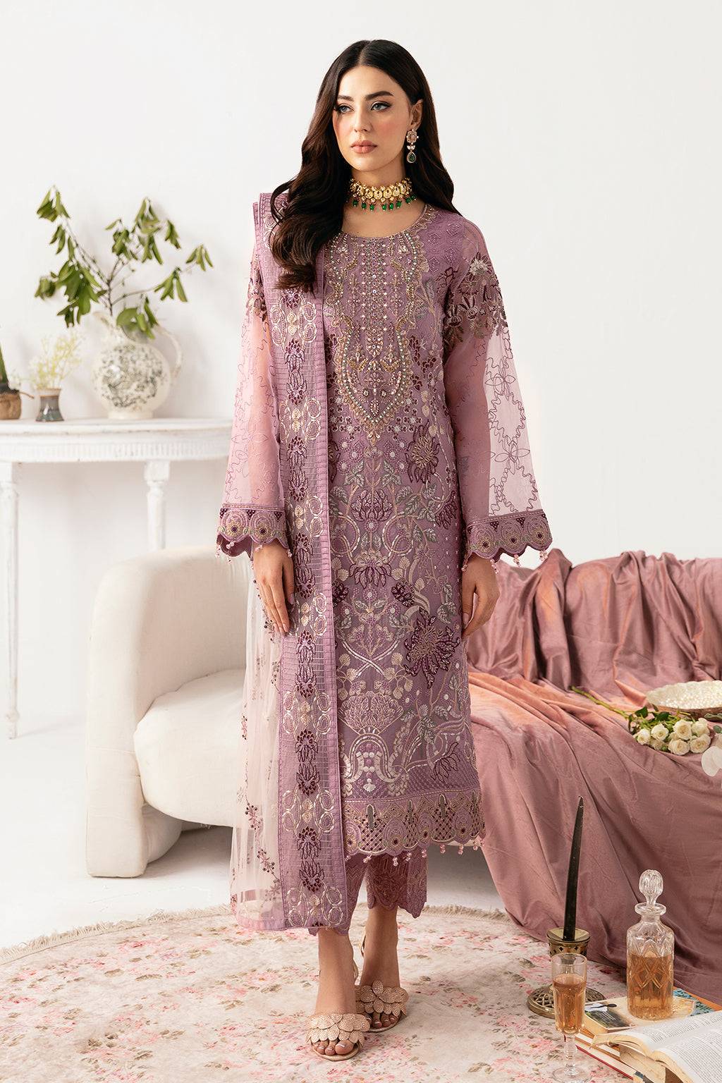 Ramsha | Minhal Organza Collection | M-1107 - Pakistani Designer Dress - by Ramsha | Type: Formal - 100% Original at Saira Sultan