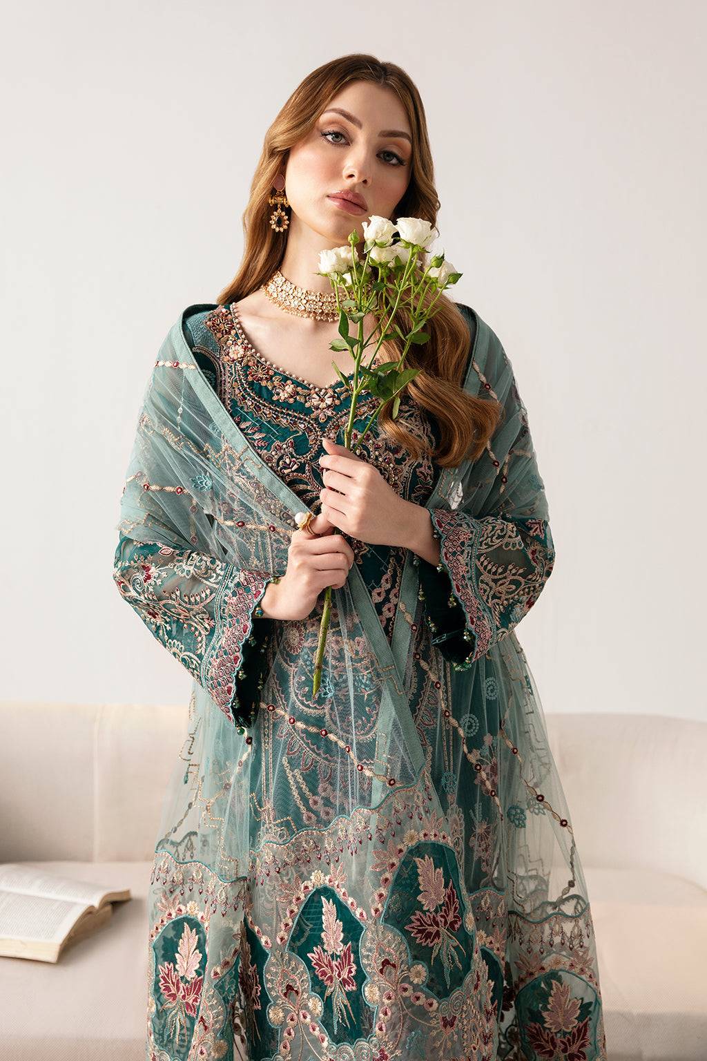 Ramsha | Minhal Organza Collection | M-1101 - Pakistani Designer Dress - by Ramsha | Type: Formal - 100% Original at Saira Sultan