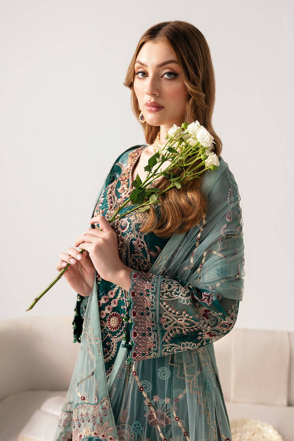 Ramsha | Minhal Organza Collection | M-1101 - Pakistani Designer Dress - by Ramsha | Type: Formal - 100% Original at Saira Sultan