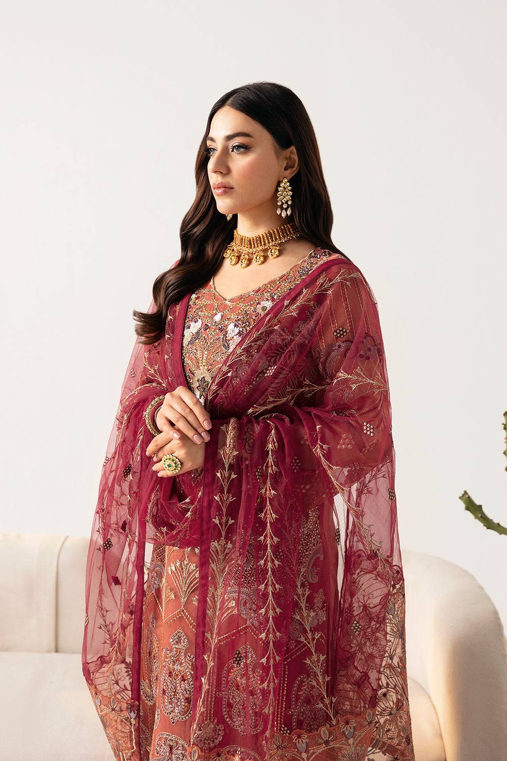 Ramsha | Minhal Organza Collection | M-1103 - Pakistani Designer Dress - by Ramsha | Type: Formal - 100% Original at Saira Sultan