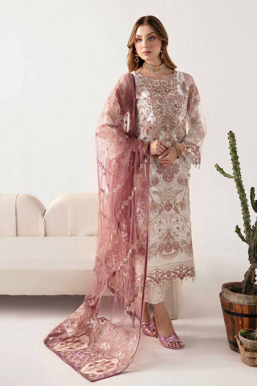 Ramsha | Minhal Organza Collection | M-1102 - Pakistani Designer Dress - by Ramsha | Type: Formal - 100% Original at Saira Sultan