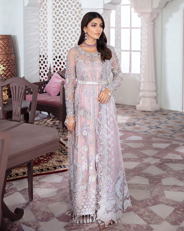 Gulaal | Wedding Formals | NAAZ EMBROIDERED NET 3-PIECE SUIT WS-09 - Pakistani Designer Dress - by Gulaal | Type: Bridal - 100% Original at Saira Sultan