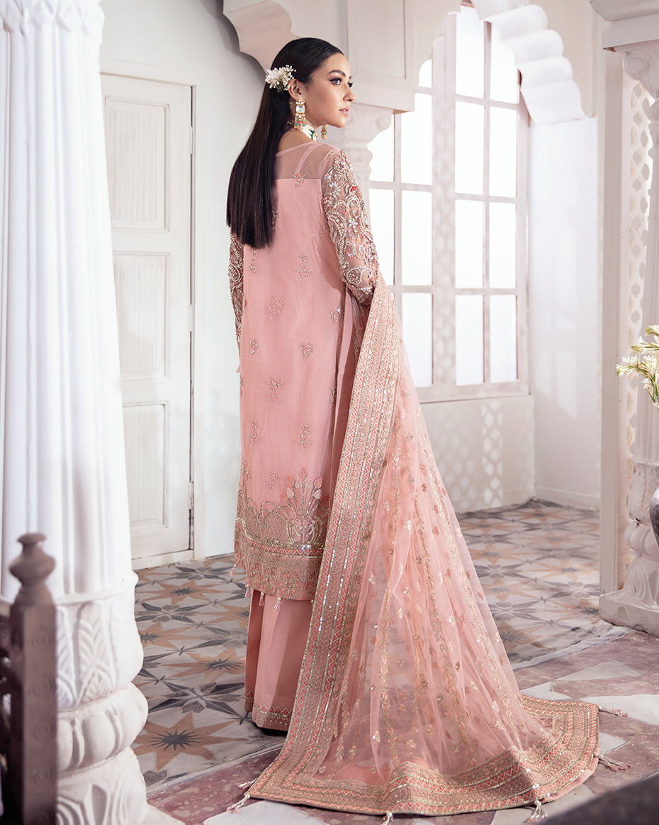 Gulaal | Wedding Formals | ARJUMAND EMBROIDERED NET 3-PIECE SUIT WS-15 - Pakistani Designer Dress - by Gulaal | Type: Bridal - 100% Original at Saira Sultan