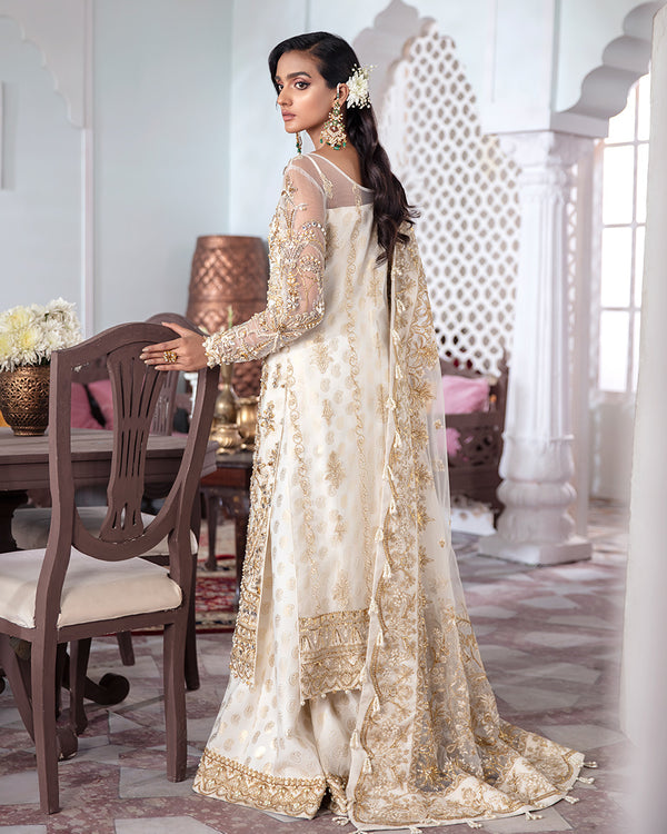 Gulaal | Wedding Formals | Shehnaz Embroidered Net 3-Piece Suit WS-11 - Pakistani Designer Dress - by Gulaal | Type: Bridal - 100% Original at Saira Sultan