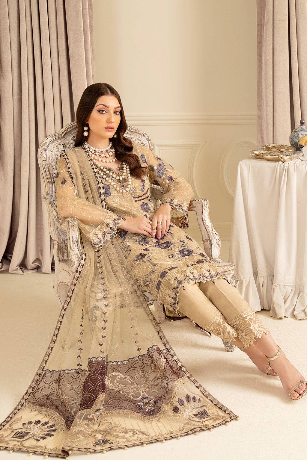Ramsha | Minhal Organza Collection | M-702 - Pakistani Designer Dress - by Ramsha | Type: Formal - 100% Original at Saira Sultan