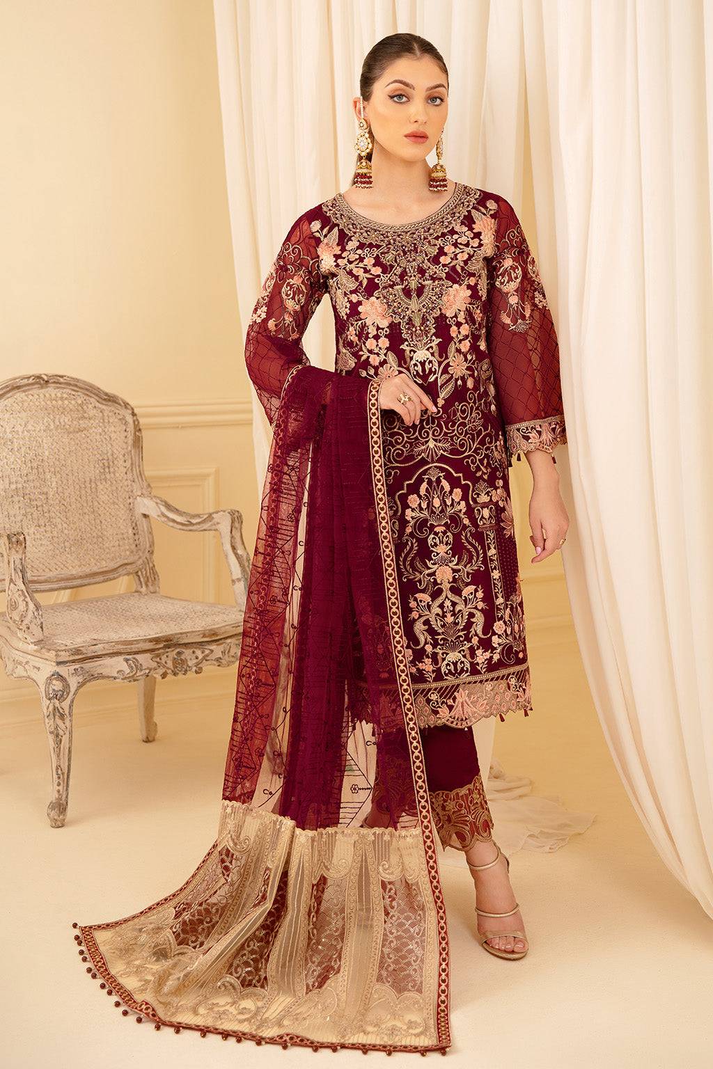 Ramsha | Minhal Organza Collection | M-706 - Pakistani Designer Dress - by Ramsha | Type: Formal - 100% Original at Saira Sultan