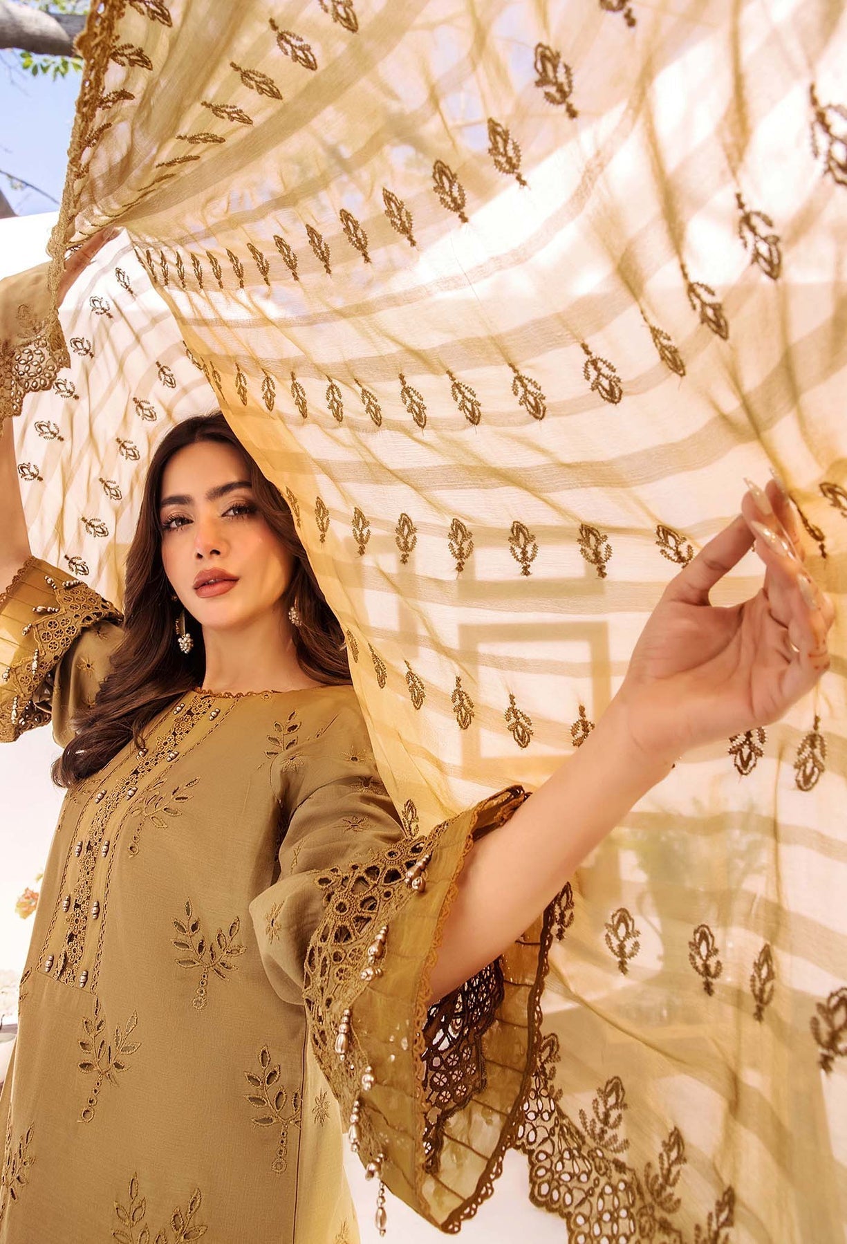 Adans Libas | Stella Chikankari 25 | 1020 L Brown Lawn
