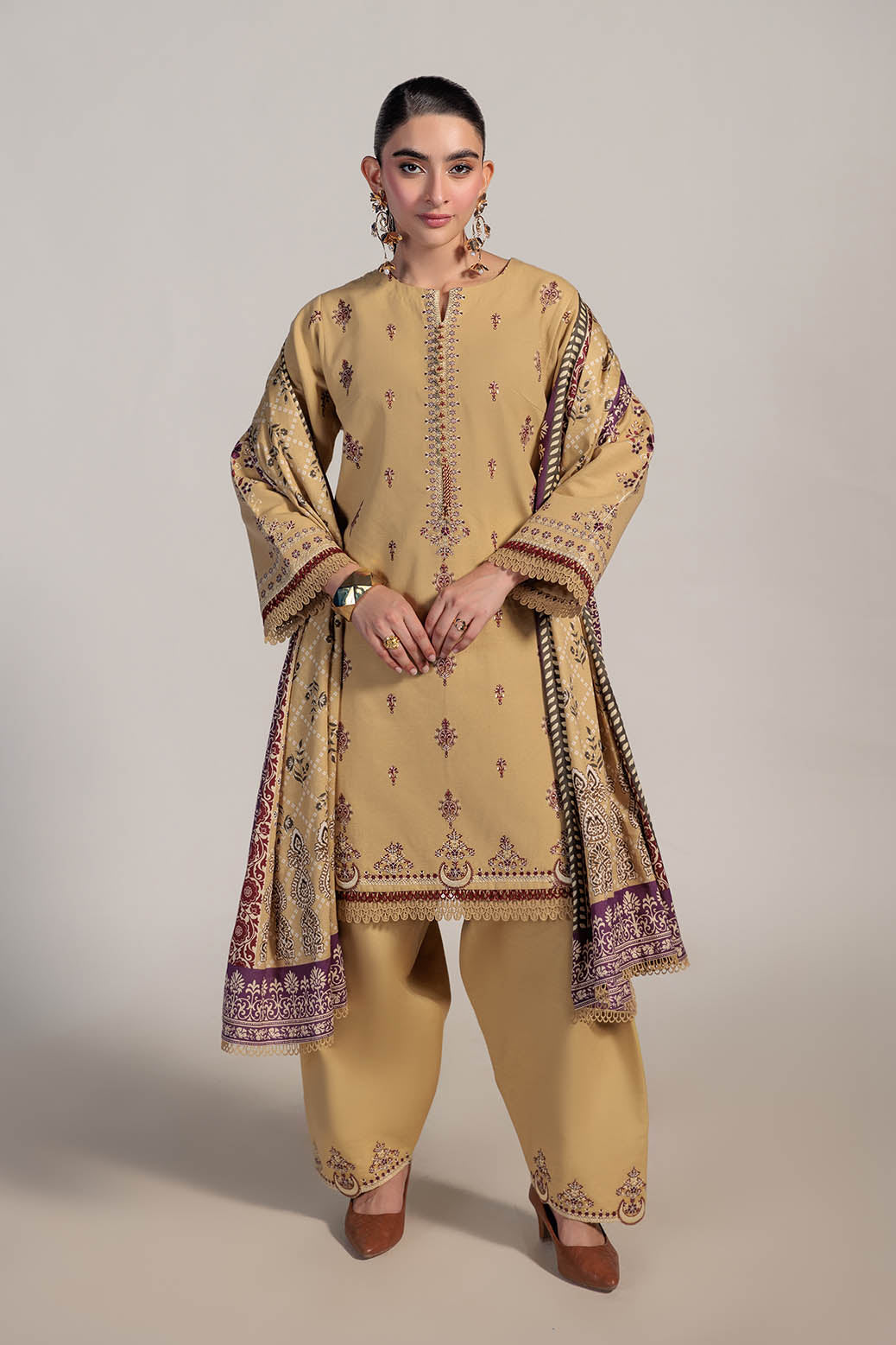 Bonanza Satrangi | Nova 3 Pc (1W24E3P003) Beige