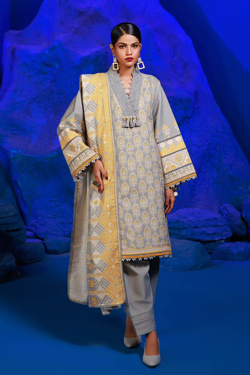 Bonanza Satrangi | Dynasty 3 Pc (1W24P3P128) Grey