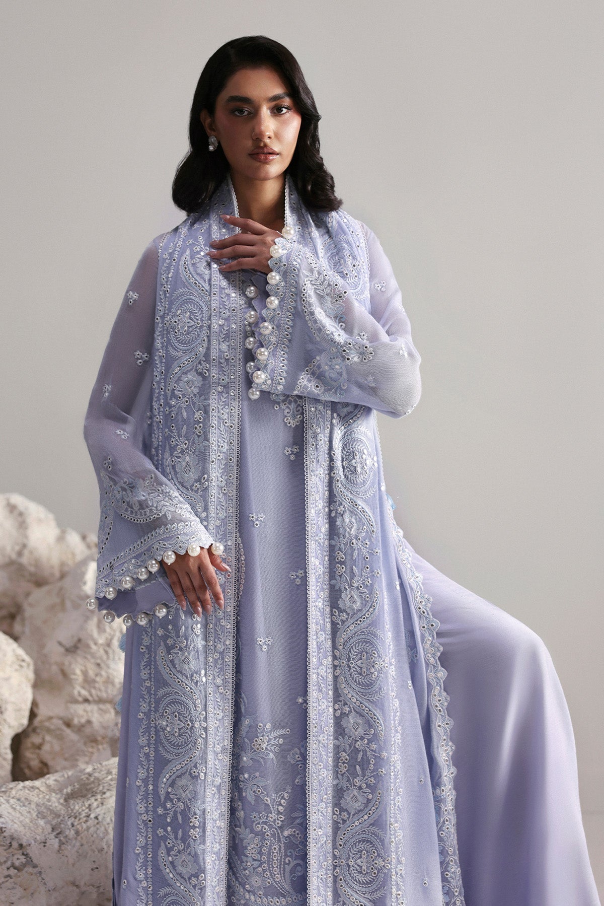Afrozeh | Slate Ready to Wear | Vaelis - Pakistani Designer Dress - by Afrozeh - Type : Ladies Clothes - 100% Original at Saira Sultan