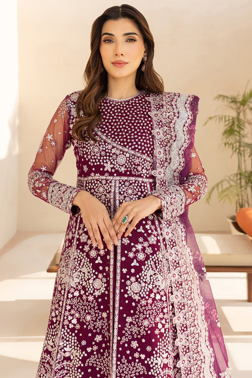 Farasha | Lu Zella Premium Formals 25 | Merlot Dust - Pakistani Designer Dress - by Farasha - Type : Ladies Clothes - 100% Original at Saira Sultan