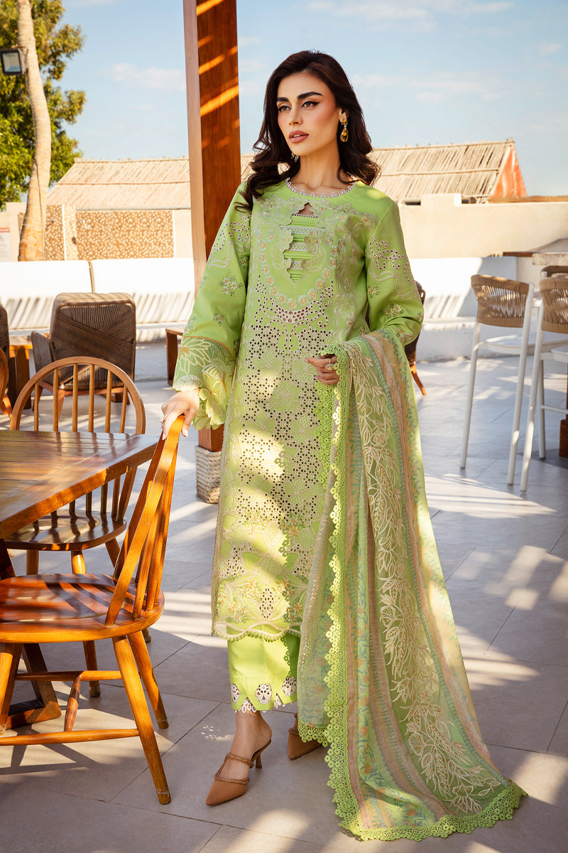 Rangrasiya | Premium Summer Lawn 25 | Elaheh XS Green Lawn