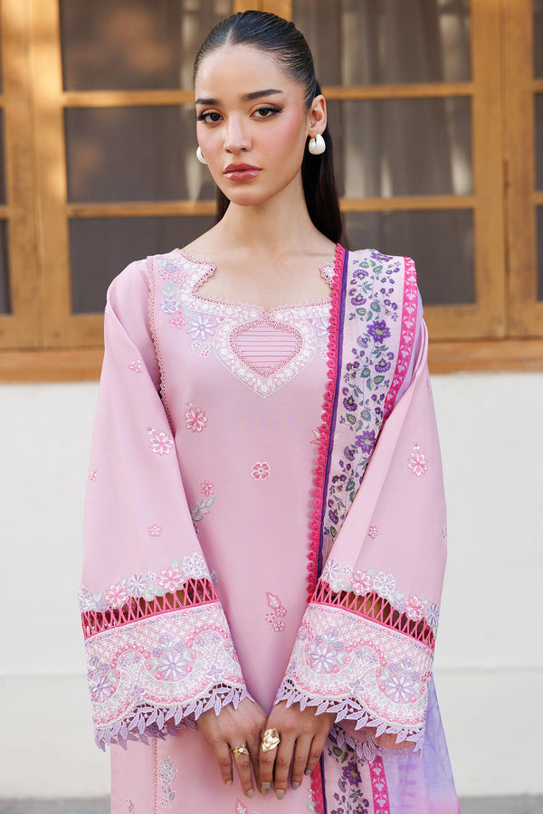 Farasha | Summer Weaves Embroidered Lawn | Petal Bloom M Lilac Lawn