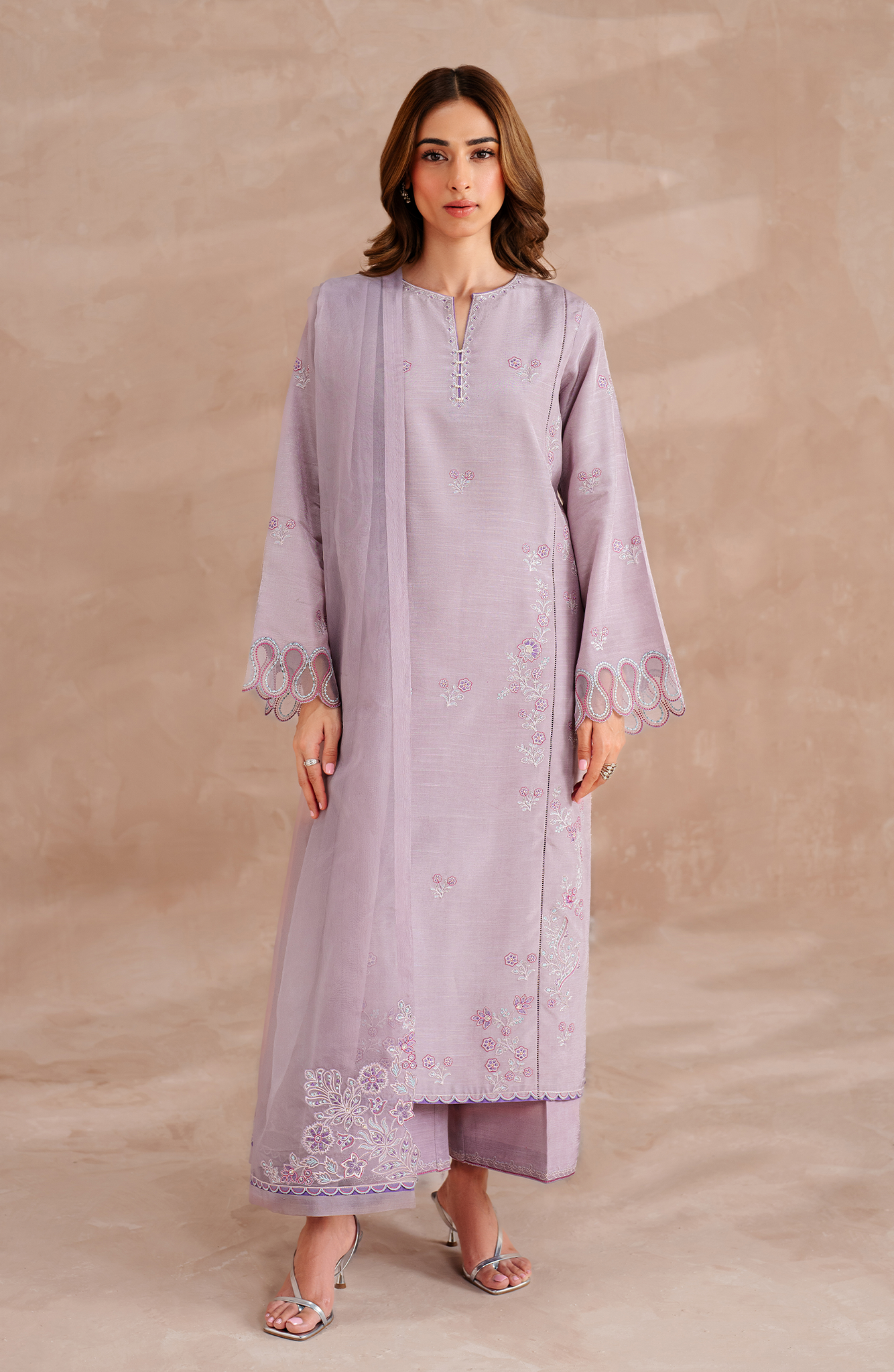 Seran | Eid Luxe Pret 25 | AUSET XS Lilac Raw Silk