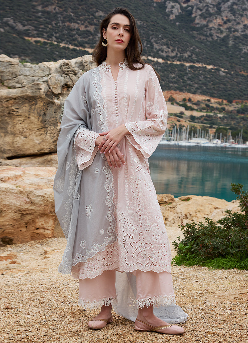 Image | Lawnkari 25 | Safa XS Pink Cotton Lawn