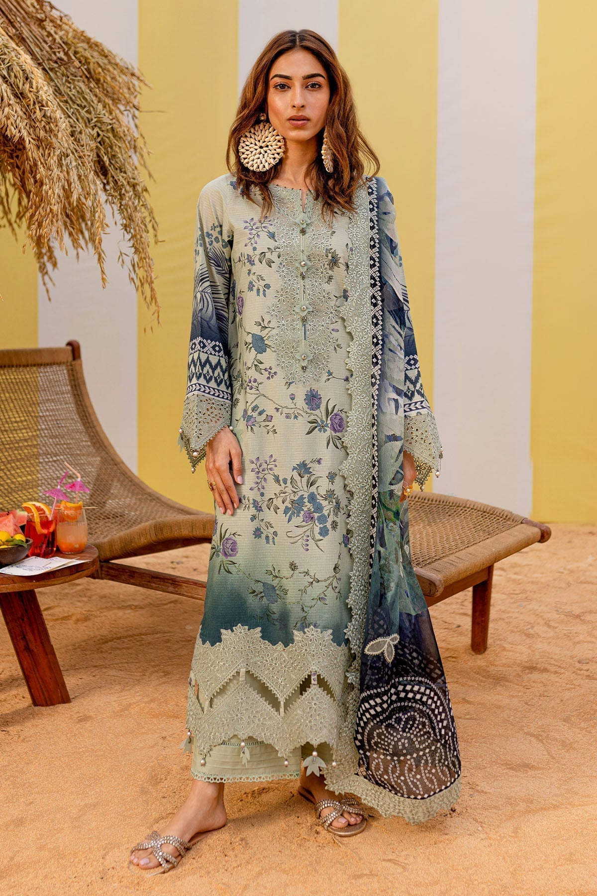 Nureh | Gardenia Lawn 25 | NSG-183 XL Mint Lawn