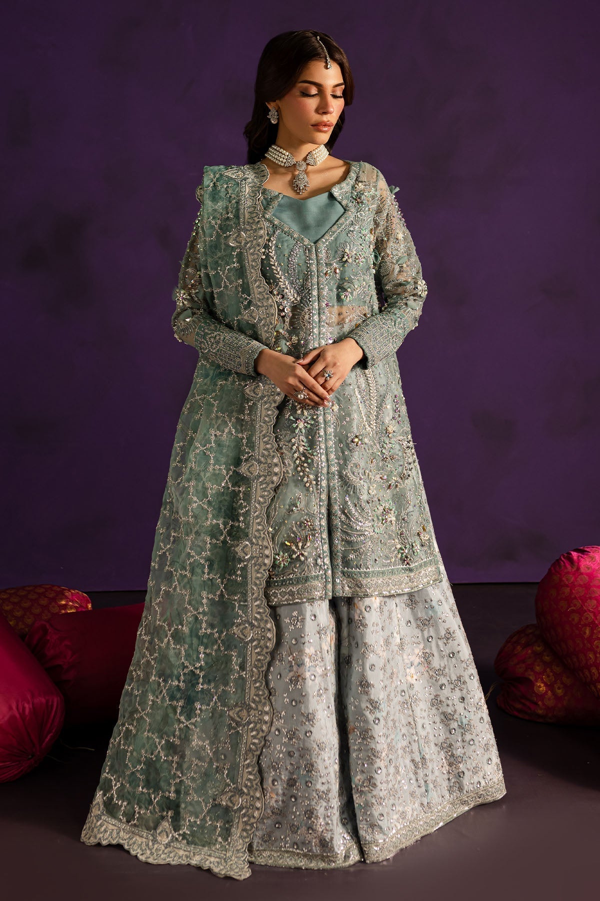 Nureh | Wedding Formals 24 | FP-146 XS Ice Blue Organza