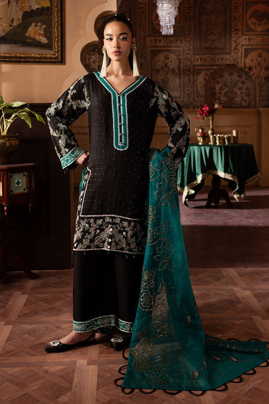 Nureh | Nur Mahal Formals | NE-140 XS Silk Black