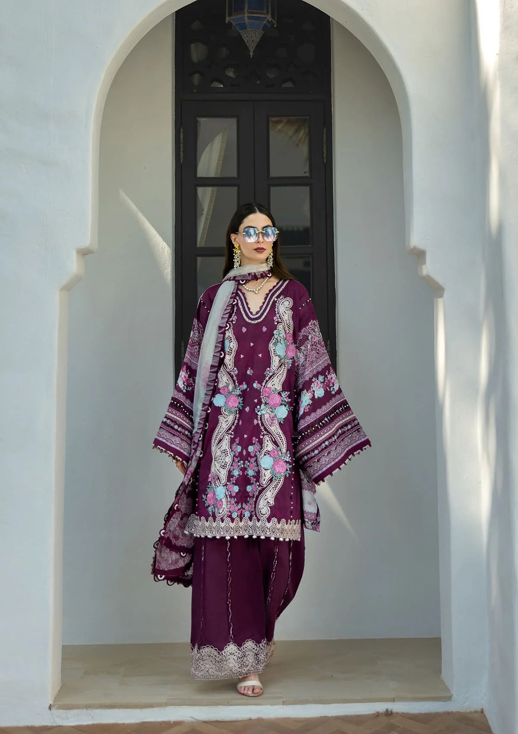 Elaf Premium | Signature 25 | ETS-06B AZOTIC M Magenta Lawn