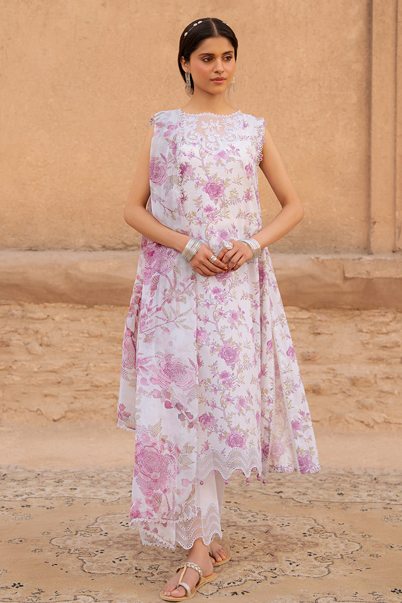 Cross Stitch | Eid Lawn Edit 25 | LILAC HINT XS White Lawn