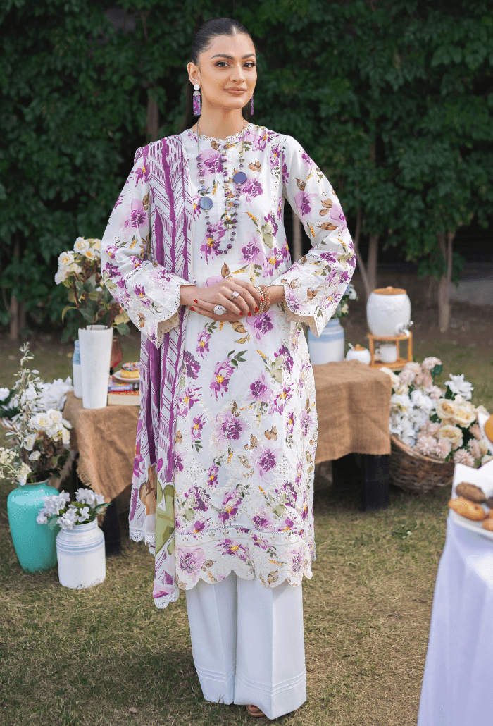 Humdum | Gardenia Lawn 24 | Printkari Lawn PLG 10 - Pakistani Designer Dress - by HumDum | Type: Luxury - 100% Original at Saira Sultan