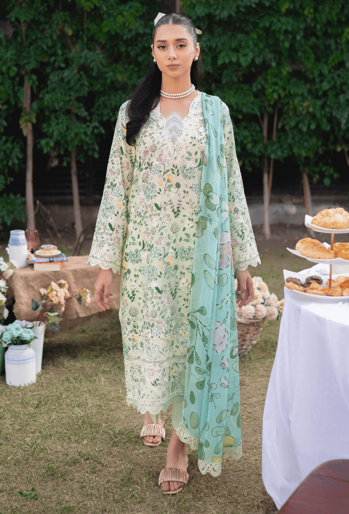 Humdum | Gardenia Lawn 24 | Printkari Lawn PLG 07 - Pakistani Designer Dress - by HumDum | Type: Luxury - 100% Original at Saira Sultan