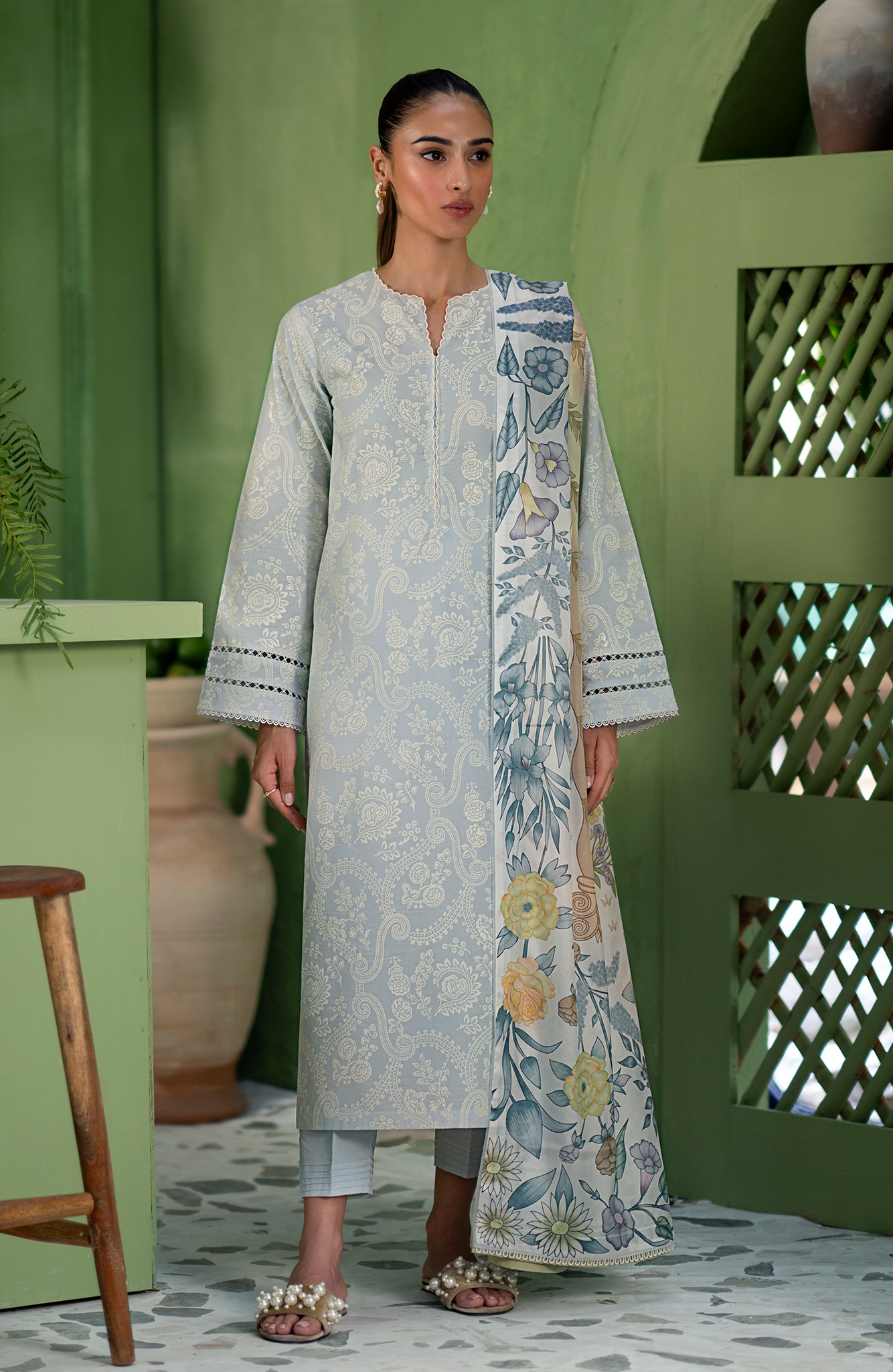 Seran | Artisan Lawn 25 | GLACE XS Ice Blue Lawn