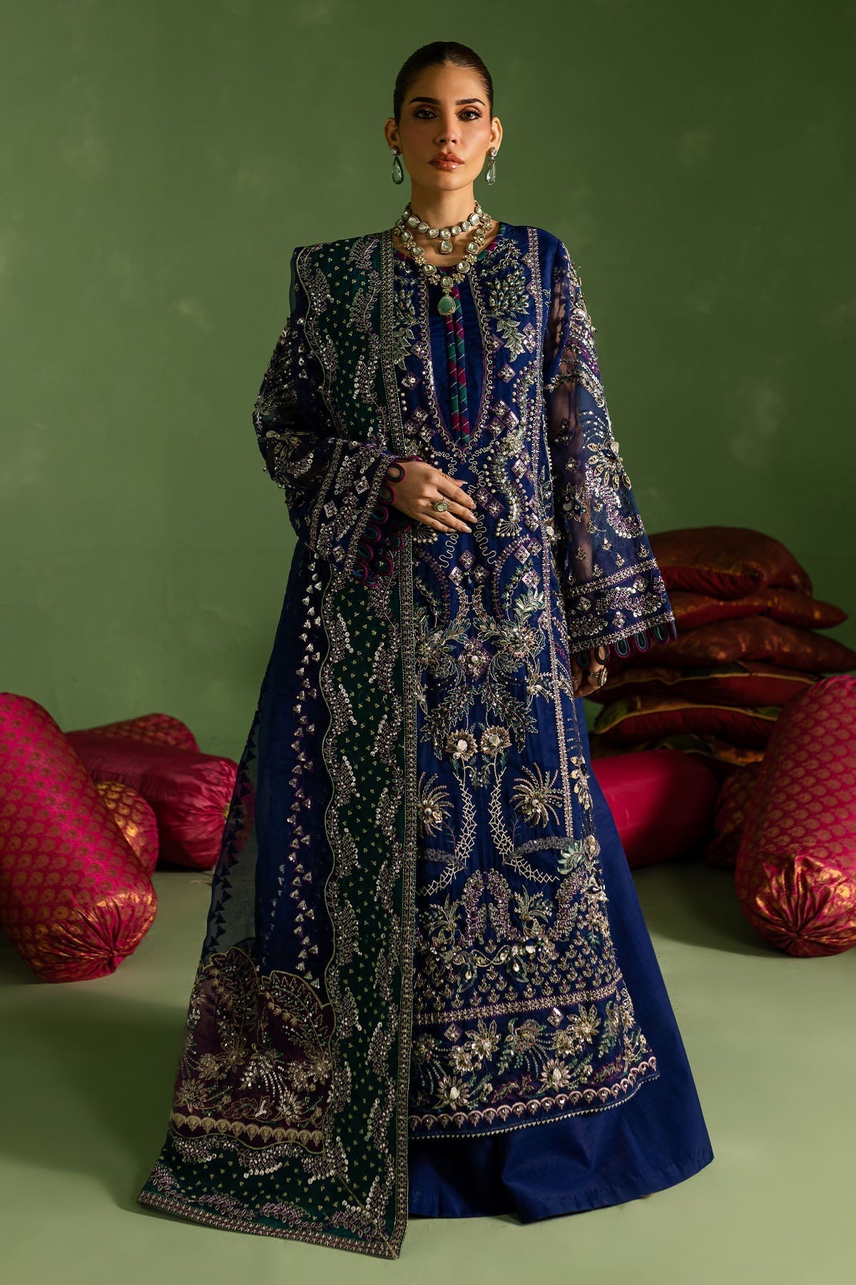 Nureh | Wedding Formals 24 | FP-140 XS Navy Organza