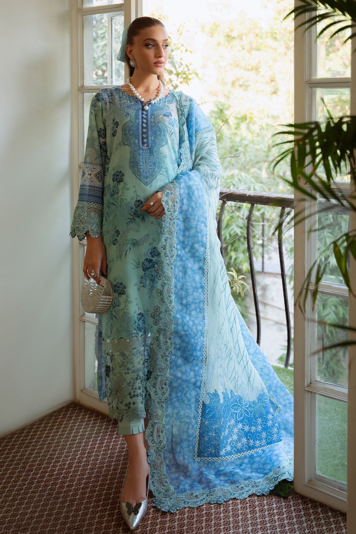 Nureh | Maya Swiss Lawn | NS-152 XS Mint Green Lawn