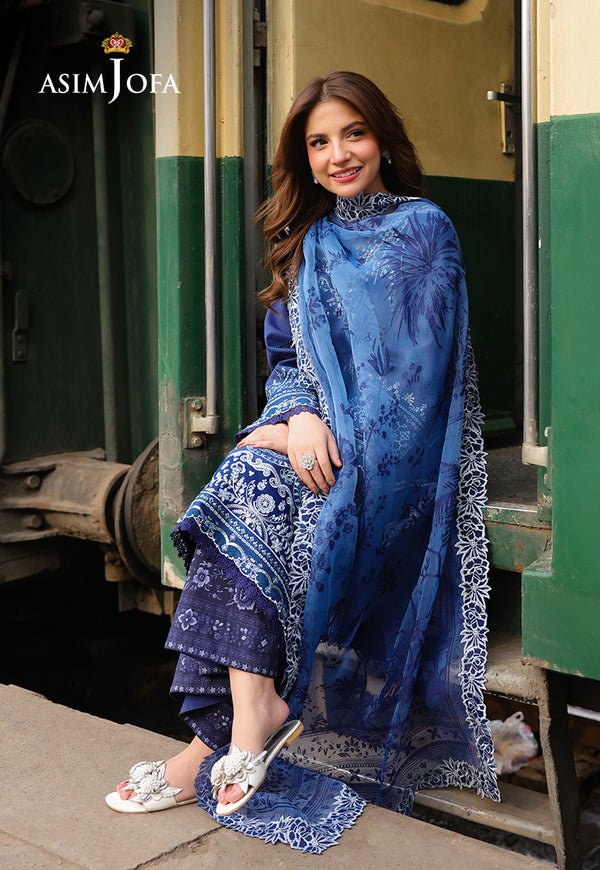 Asim Jofa | Summer Rhapsody | AJUBU-02 Embroidered Jacquard - Pakistani Designer Dress - by Asim Jofa - Type : Ladies Clothes - 100% Original at Saira Sultan